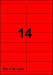 DBS etiketten 105 x 38,1 mm, 14 perblad,