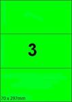 DBS etiketten laser/inkjet 70x297 mm*, 3