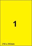 DBS etiketten 210 x 292 mm, 1 per blad, 