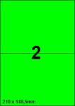 DBS etiketten 210x148,5 mm, 2 per blad, 