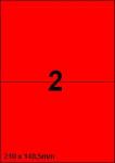 DBS etiketten 210x148,5 mm, 2 per blad, 