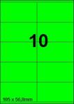 DBS etiketten 105 x 56,8 mm, 10 perblad,