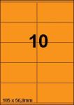 DBS etiketten 105x56,8 mm, 10 per blad, 