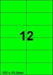 DBS etiketten 105 x 49,5 mm, 12 perblad,