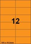 DBS etiketten 105x49,5 mm, 12 per blad, 