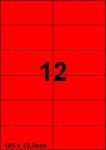 DBS etiketten 105 x 49,5 mm, 12 perblad,