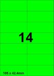 DBS etiketten 105 x 42,4 mm, 14 perblad,