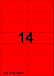 DBS etiketten 105 x 42,4 mm, 14 perblad,