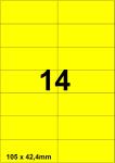 DBS etiketten 105 x 42,4 mm, 14 perblad,