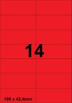 DBS etiketten 105 x 42,4 mm, 14 perblad,