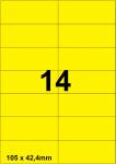 DBS etiketten 105 x 42,4 mm, 14 perblad,