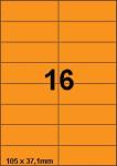 DBS etiketten 105x37,1mm, 16 per blad, f