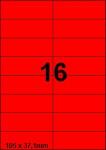 DBS etiketten 105x37,1 mm, 16 per blad, 