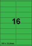 DBS etiketten 105 x 33,9 mm, 16 perblad,
