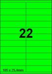 DBS etiketten 105x25,4 mm, 22 per blad, 