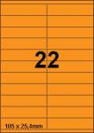 DBS etiketten 105x25,4 mm, 22 per blad, 