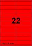 DBS etiketten 105x25,4 mm, 22 per blad, 