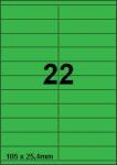 DBS etiketten 105/25,4 mm, 22 per blad, 