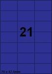 DBS etiketten 70 x 42,4 mm, 21 perblad, 