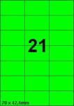 DBS etiketten 70 x 42,4 mm, 21 perblad, 