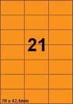 DBS etiketten 70x42,4 mm, 21 per blad, f
