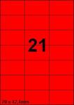 DBS etiketten 70 x 42,4 mm, 21 perblad, 