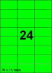 DBS etiketten 70 x 37,1 mm, 24 perblad, 