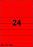 DBS etiketten 70 x 37,1 mm, 24 perblad, 