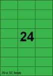 DBS etiketten 70 x 37,1 mm, 24 perblad, 