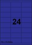 DBS etiketten 70 x 33,9 mm, 24 perblad, 
