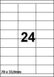 DBS etiketten° 70 x 33,9mm, 24 perblad, 