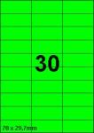 DBS etiketten  30x29,7 mm, 30 per blad, 