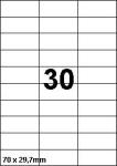 DBS etiketten 70 x 29,7 mm, 30/blad, wit