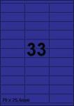 DBS etiketten 70 x 25,4 mm, 33 perblad, 