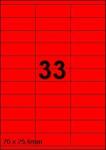 DBS etiketten 70 x 25,4 mm, 33 perblad, 