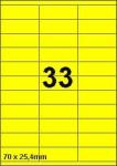 DBS etiketten 70 x 25,4 mm, 33 perblad, 