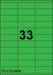 DBS etiketten 70 x 25,4 mm, 33 perblad, 