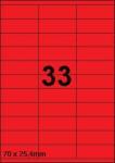 DBS etiketten 70 x 25,4 mm, 33 perblad, 