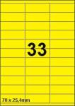 DBS etiketten 70 x 25,4 mm, 33 perblad, 