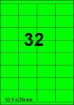 DBS etiketten 52,5 x 35 mm, 32 perblad, 