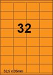 DBS etiketten 52,5x35 mm, 32 per blad, f