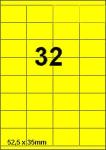 DBS etiketten 52,5 x 35 mm, 32 perblad, 