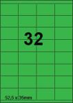 DBS etiketten 52,5 x 35 mm, 32 perblad, 