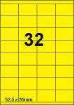 DBS etiketten 52,5 x 35 mm, 32 perblad, 