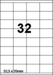 DBS etiketten° 52,5 x 35 mm, 32  per bla