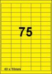 DBS etiketten  40 x 18 mm, 75 per blad, 