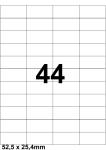 DBS etiketten l/i 52,5x25,4mm,44/blad,wi