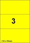 DBS etiketten 210 x 99 mm, 3 per blad, f