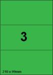 DBS etiketten 210 x 99 mm, 3 per blad, g