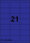 DBS etiketten laser/inkjet 70x38,1mm, 21